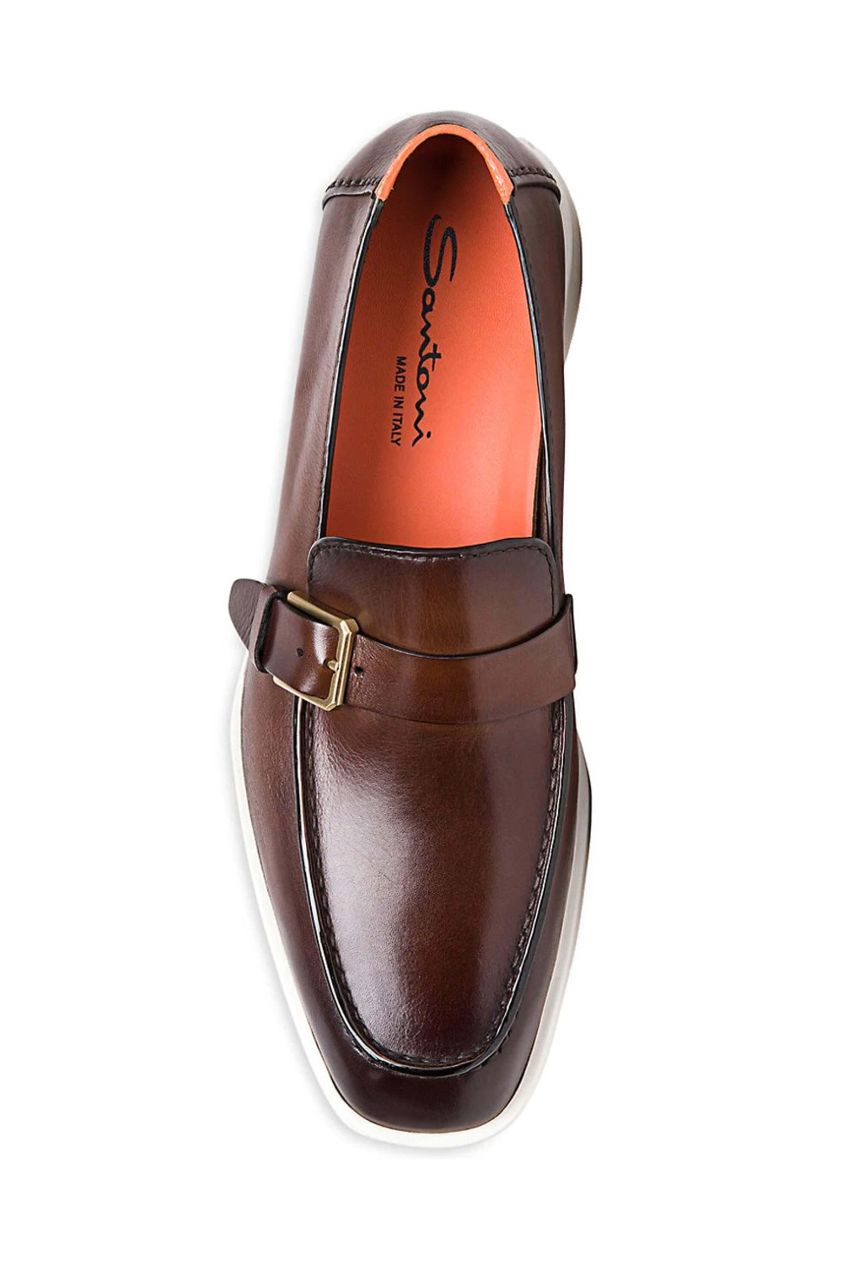 Santoni - Dread Leather Loafer in Dark Brown