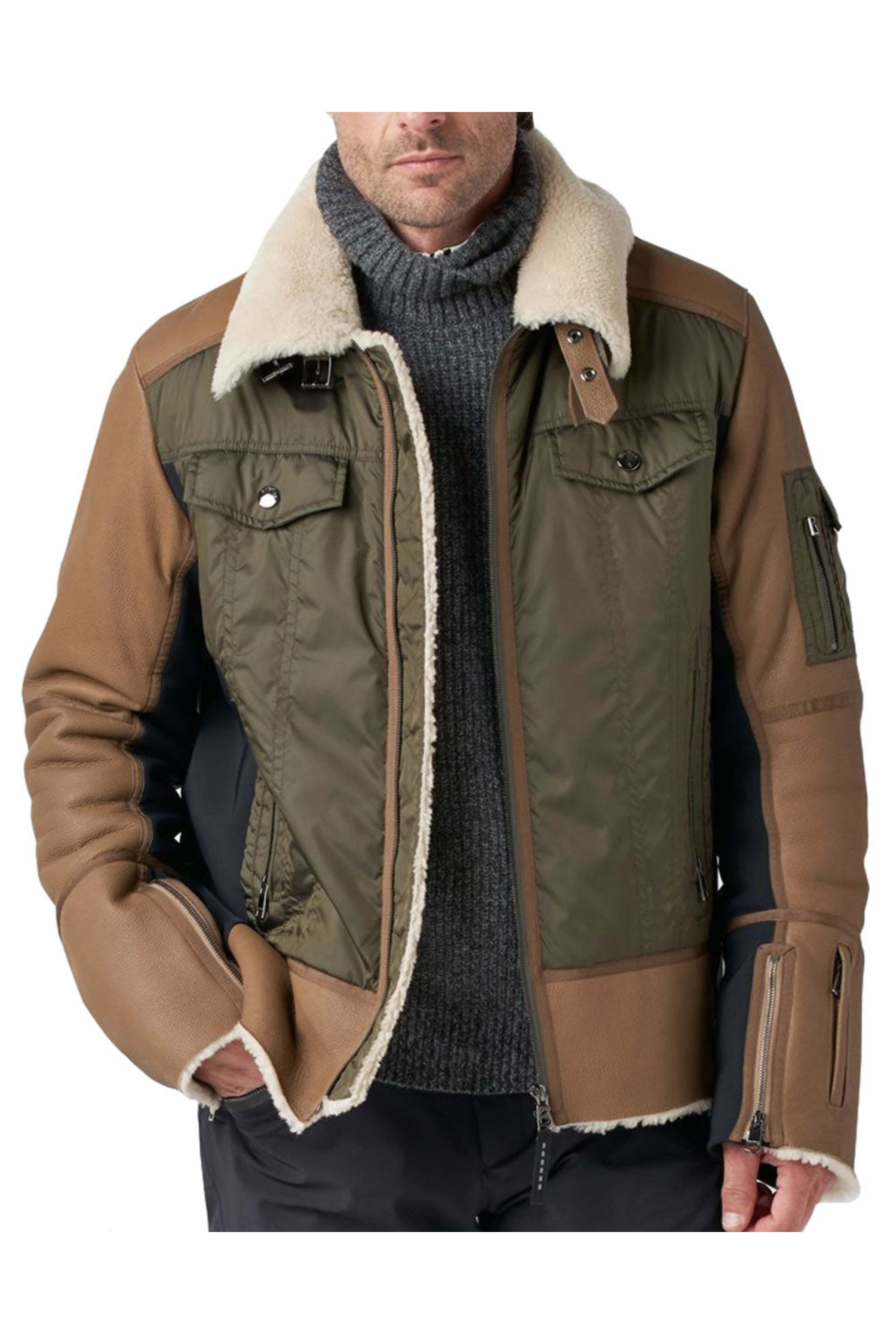 Bogner - Dark Ginger Shearling Collar Roux Outdoor Jacket