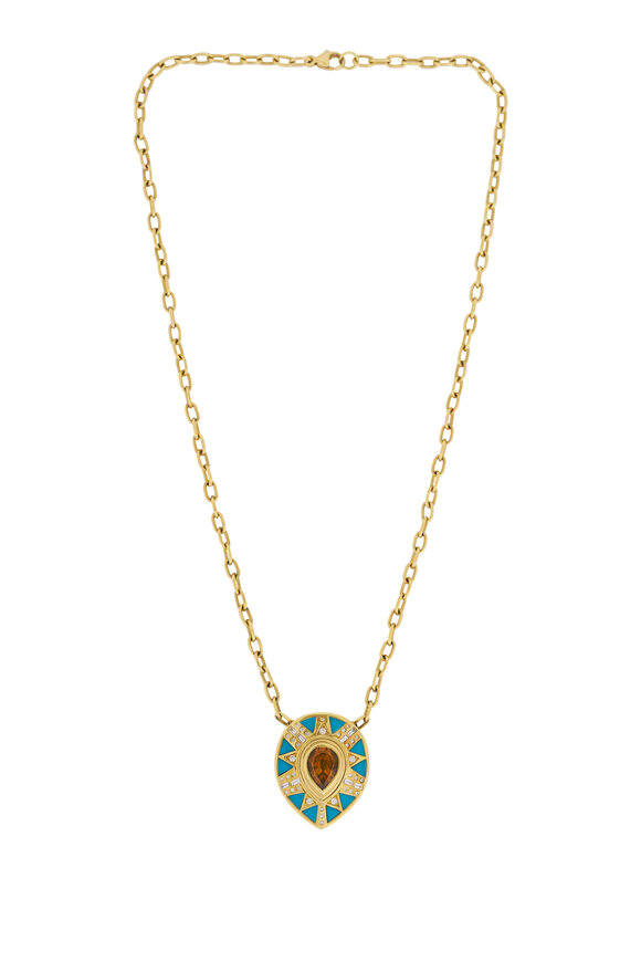 Harwell Godfrey Yellow Gold Diamond Pendant on Chain