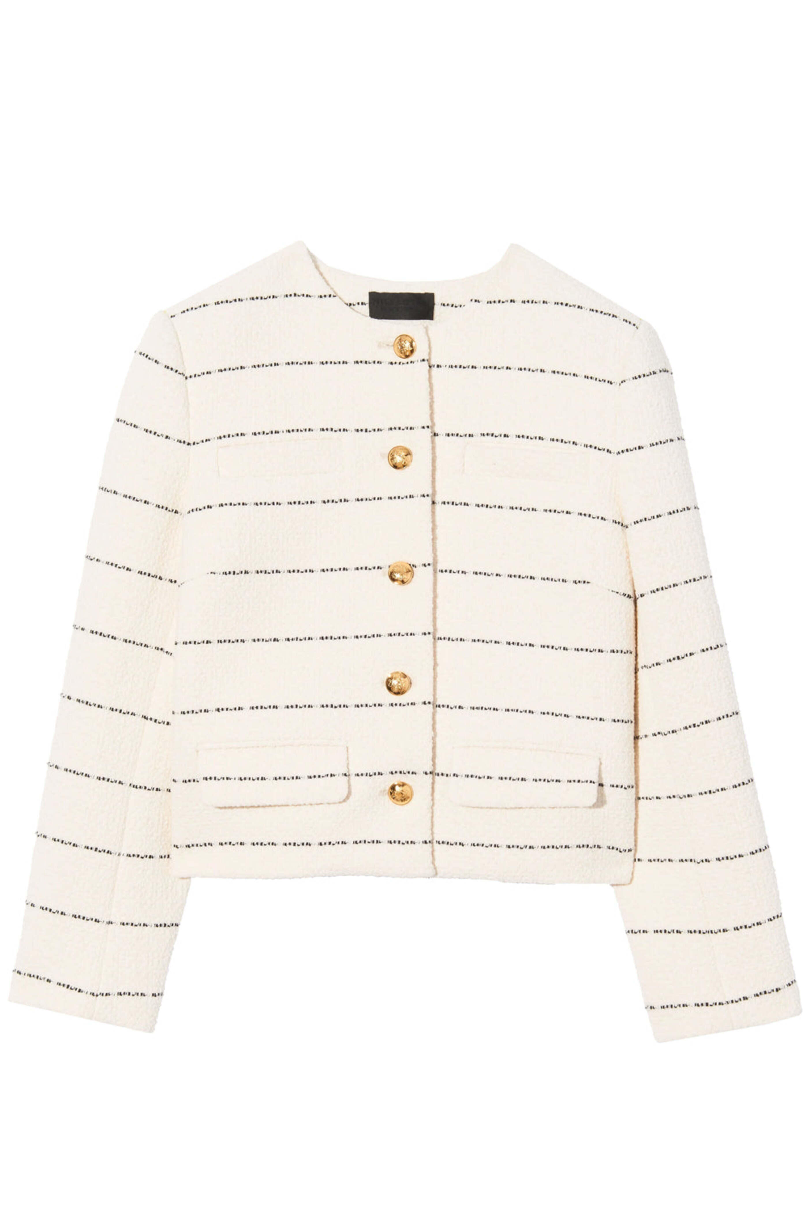 Nili Lotan - Black and Ivory Stripe Paige Jacket