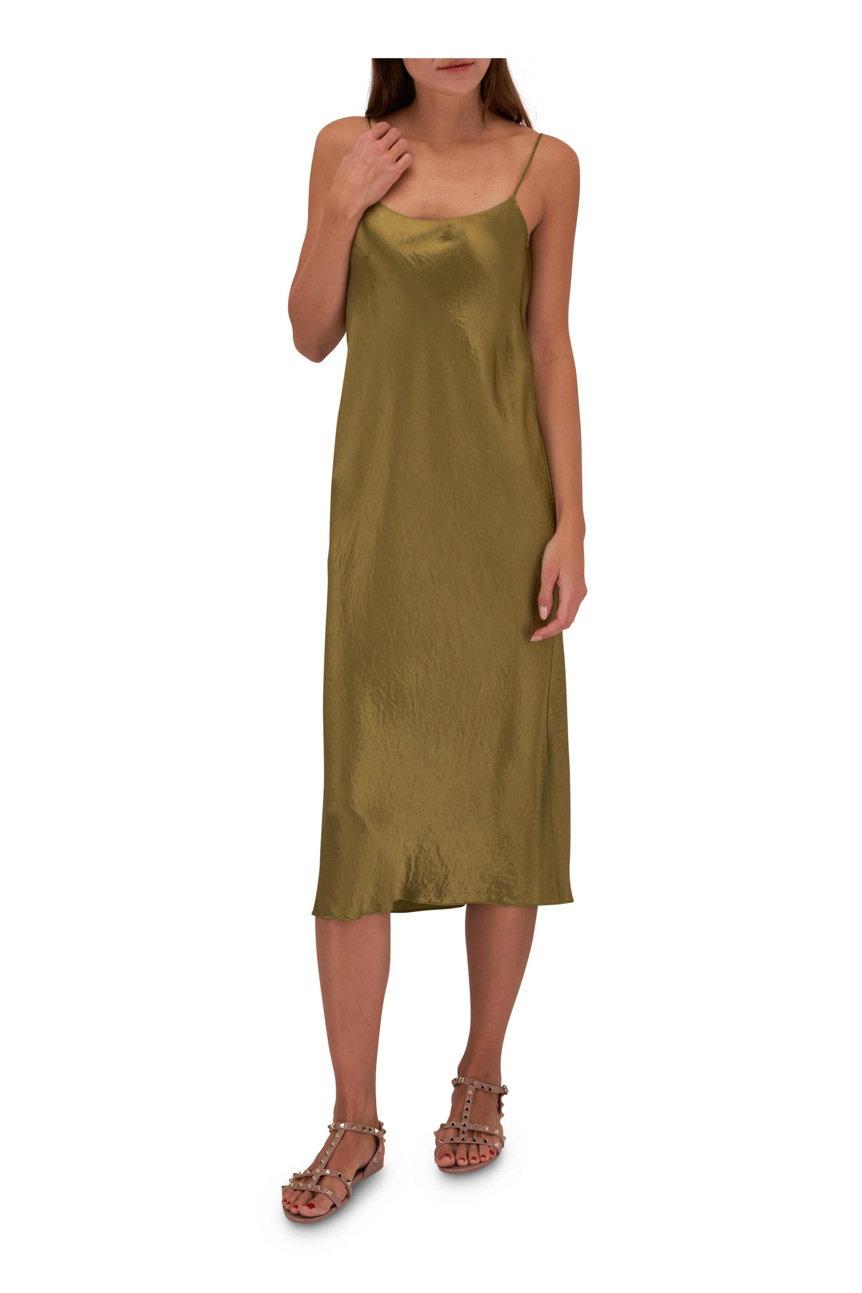 Women's Midi Slip Dress - A New Day™ Yellow XL