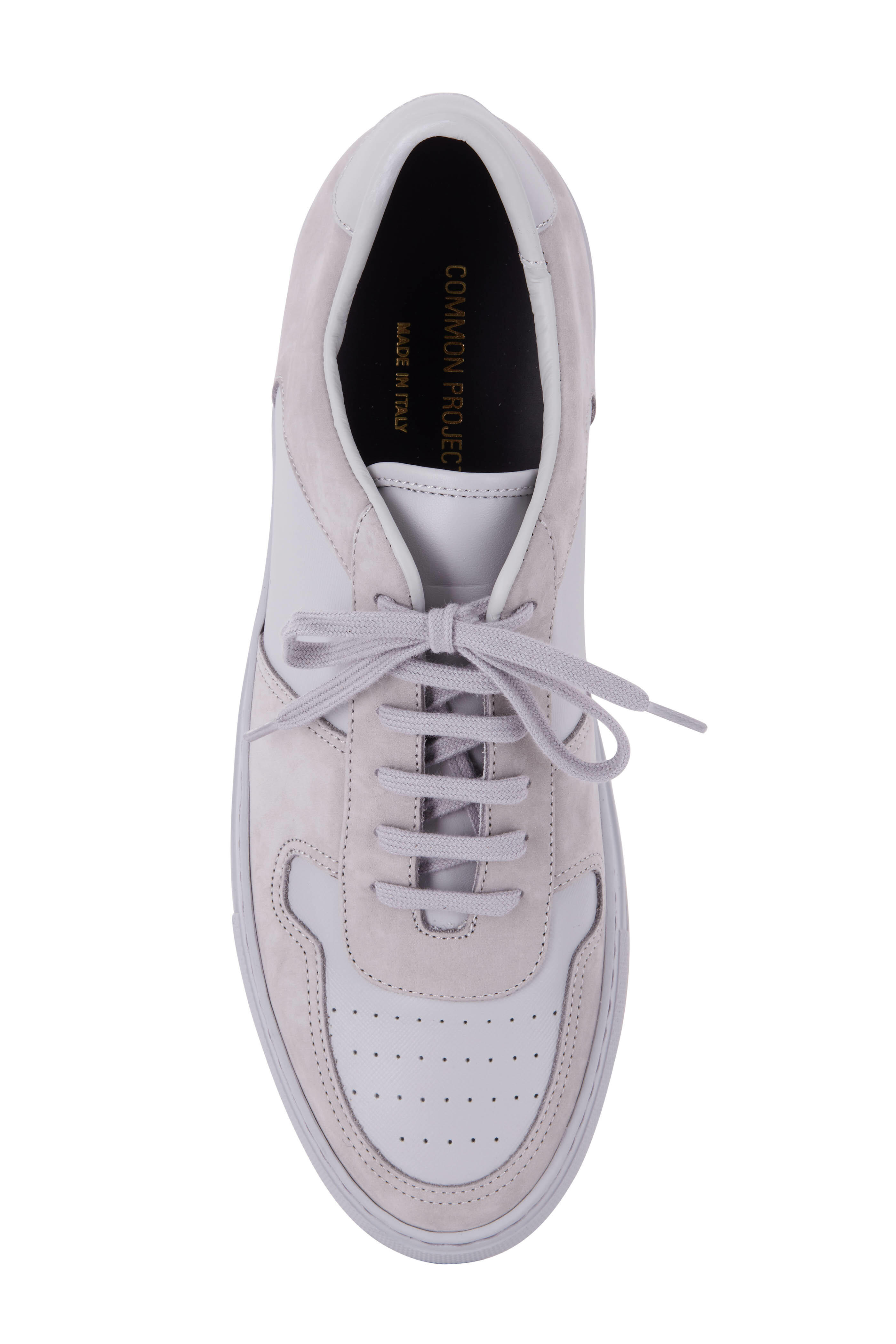 Common Projects - BBall Gray Leather Nubuck Sneaker