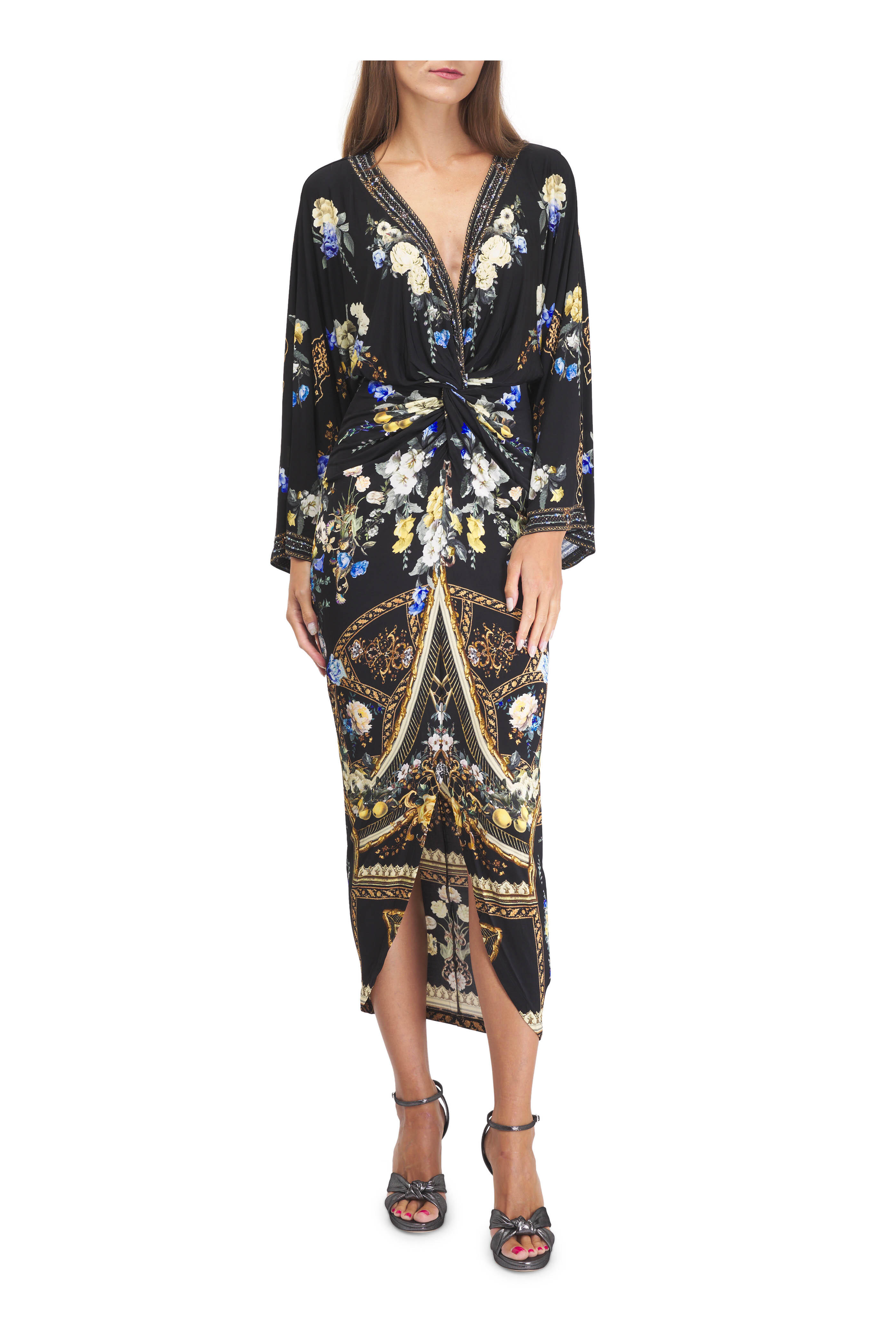 Camilla - Noble Endeavours Split Front Twist Dress