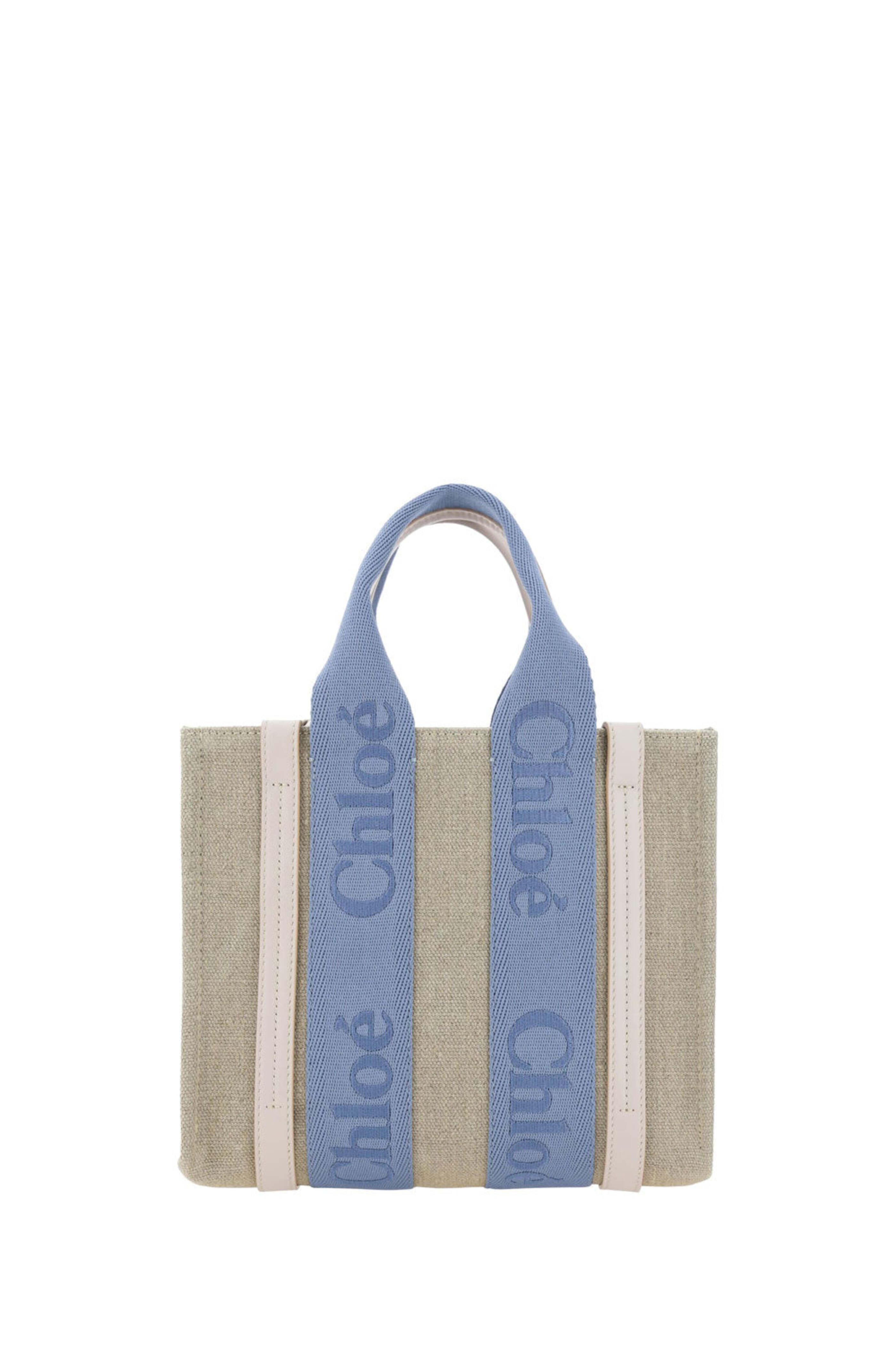 Chloé - Woody Tote in Washed Blue | Mitchell Stores