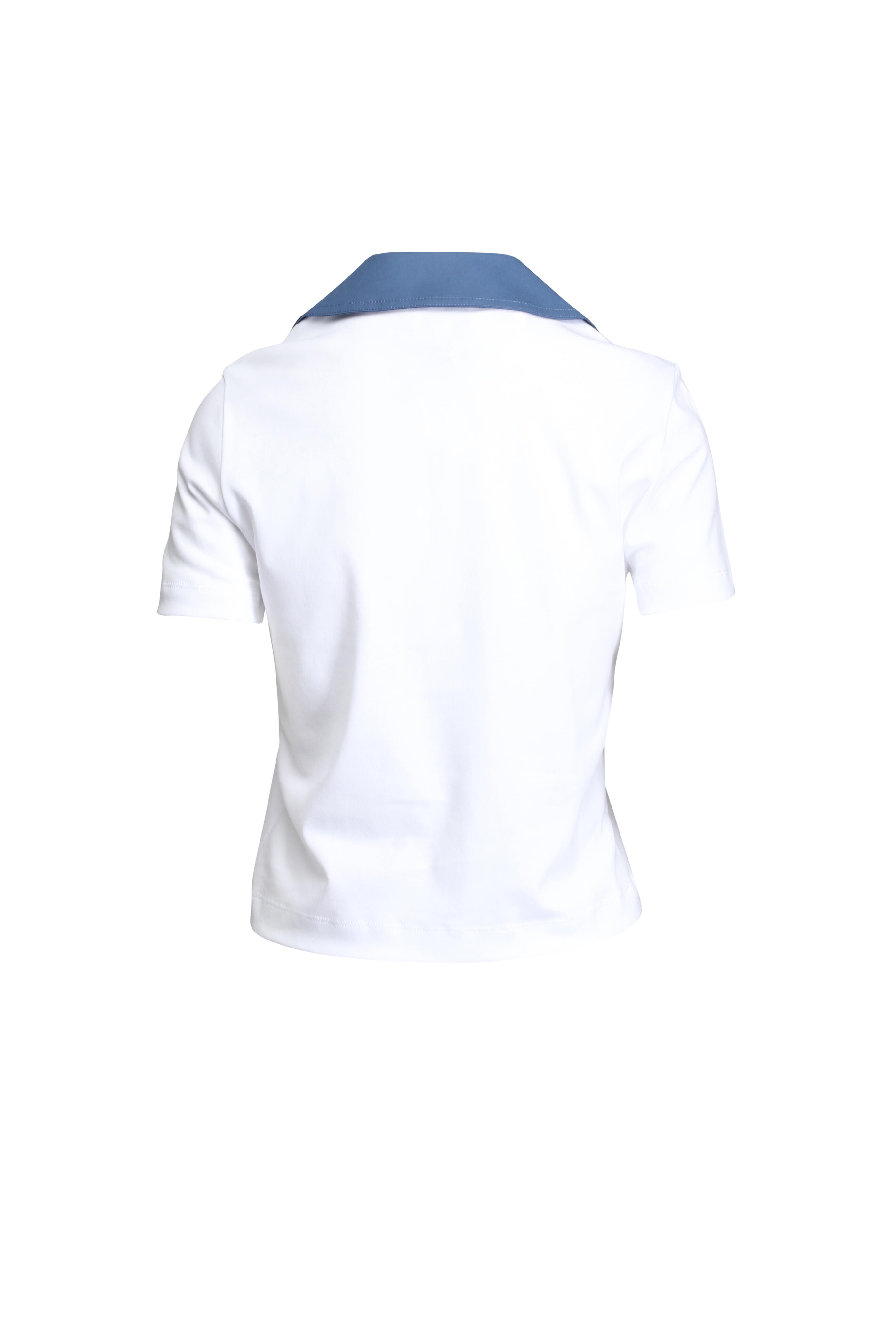 Tanya Taylor - Melanie Optic White & French Blue Top