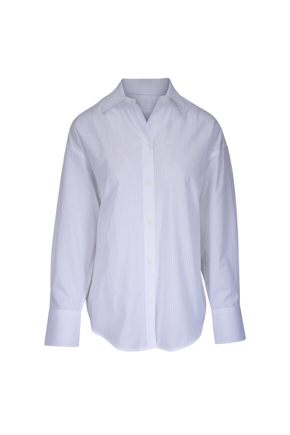 Totême White Stripe Oversized Blouse