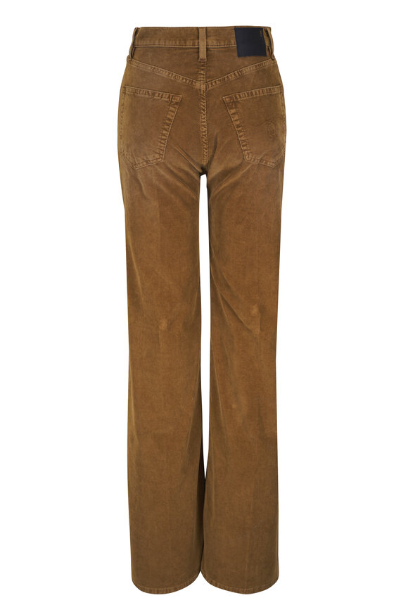 R13 Charlotte Golden Brown Corduroy High Rise Jean - view 6
