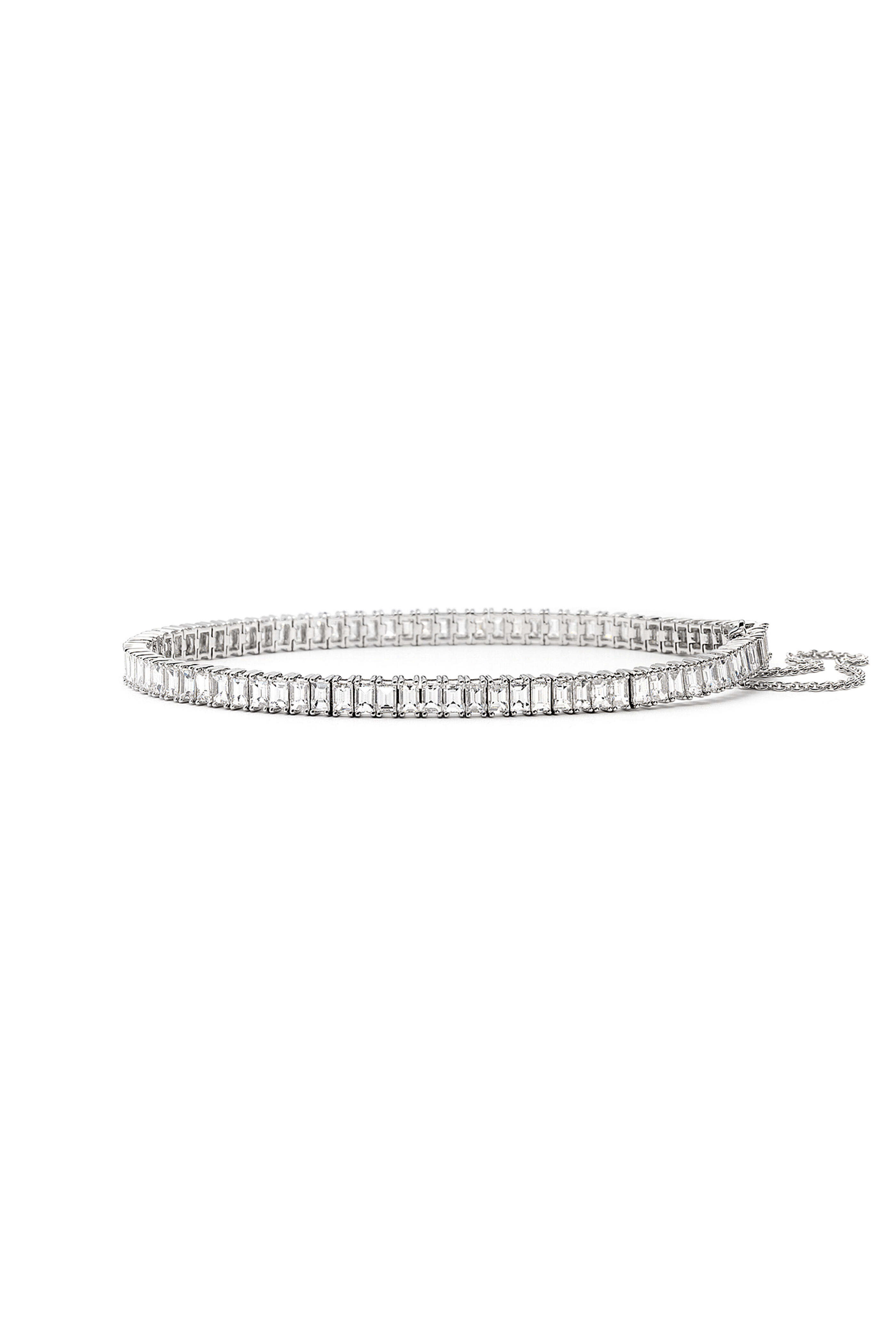 Nam Cho - 18k White Gold Diamond Baguette Tennis Bracelet