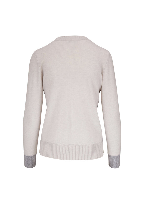 Kinross - Birch Contrasting Trim Cashmere Sweater