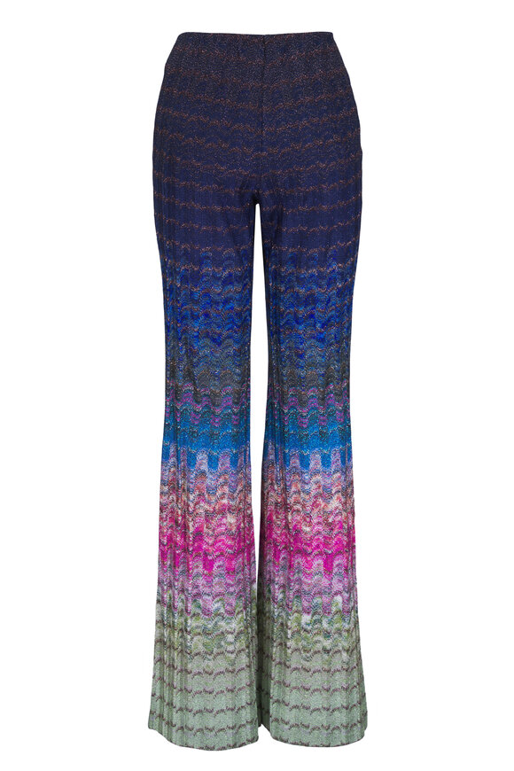 Missoni Multicolor Zig Zag Knit Flared Pant - view 3