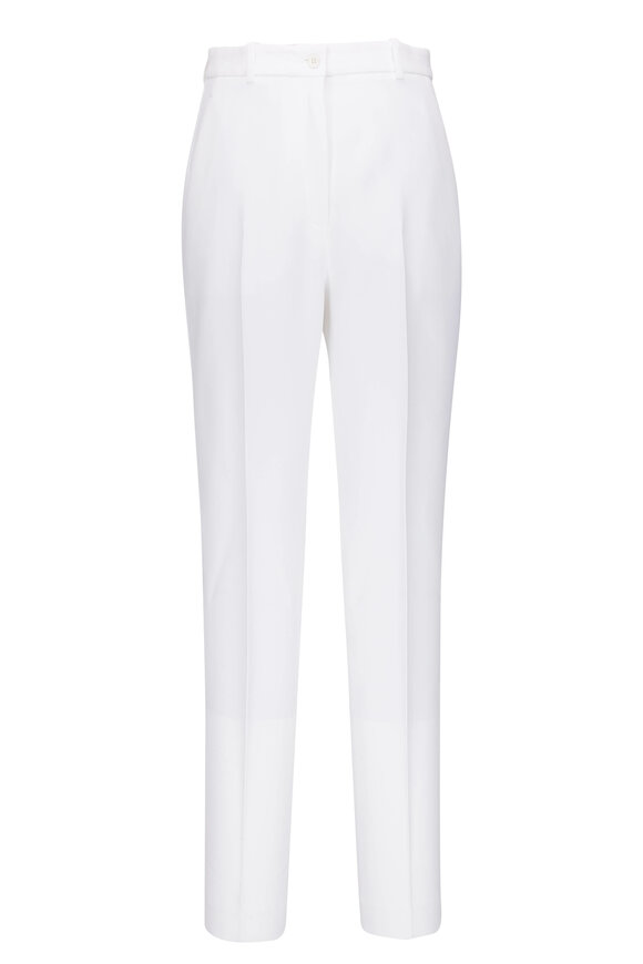 Michael Kors Collection - Samantha White Straight Leg Pant