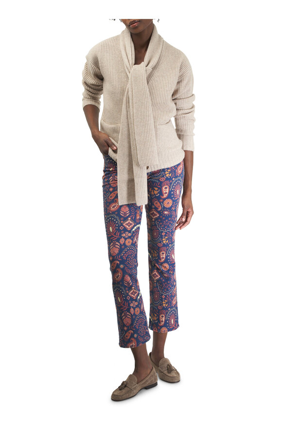 Veronica Beard - Annalise Oatmeal Merino Wool & Cashmere Cardigan