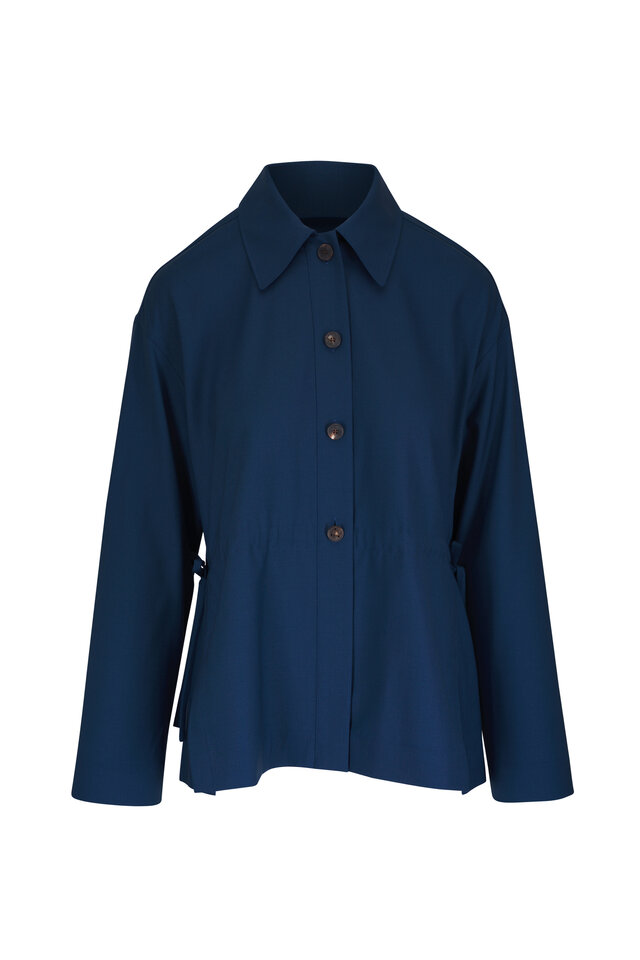 Lafayette 148 New York - Dark Blue Jacquard Zip Front