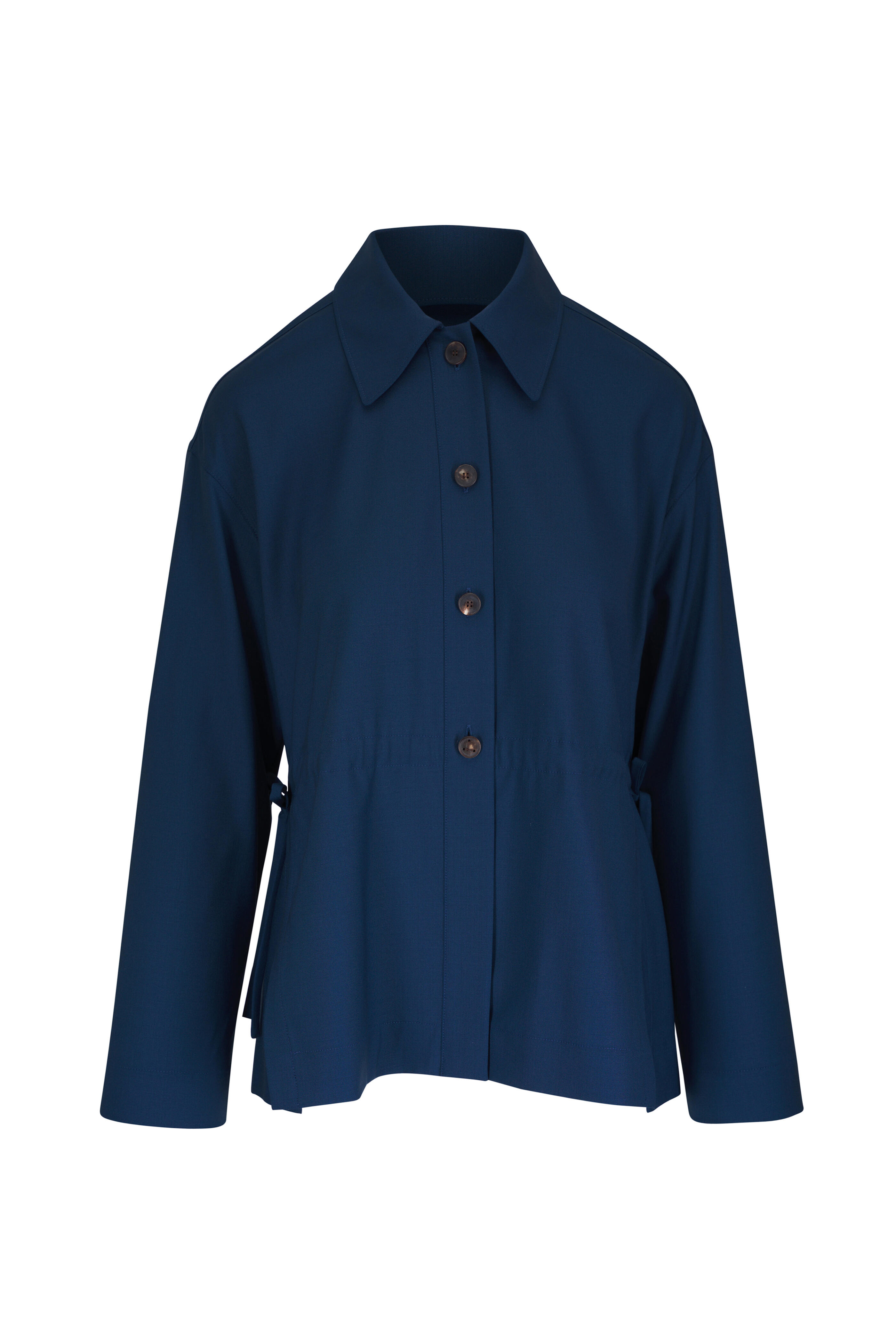 Lafayette 148 New York - Lido Blue Gathered Oversized Jacket