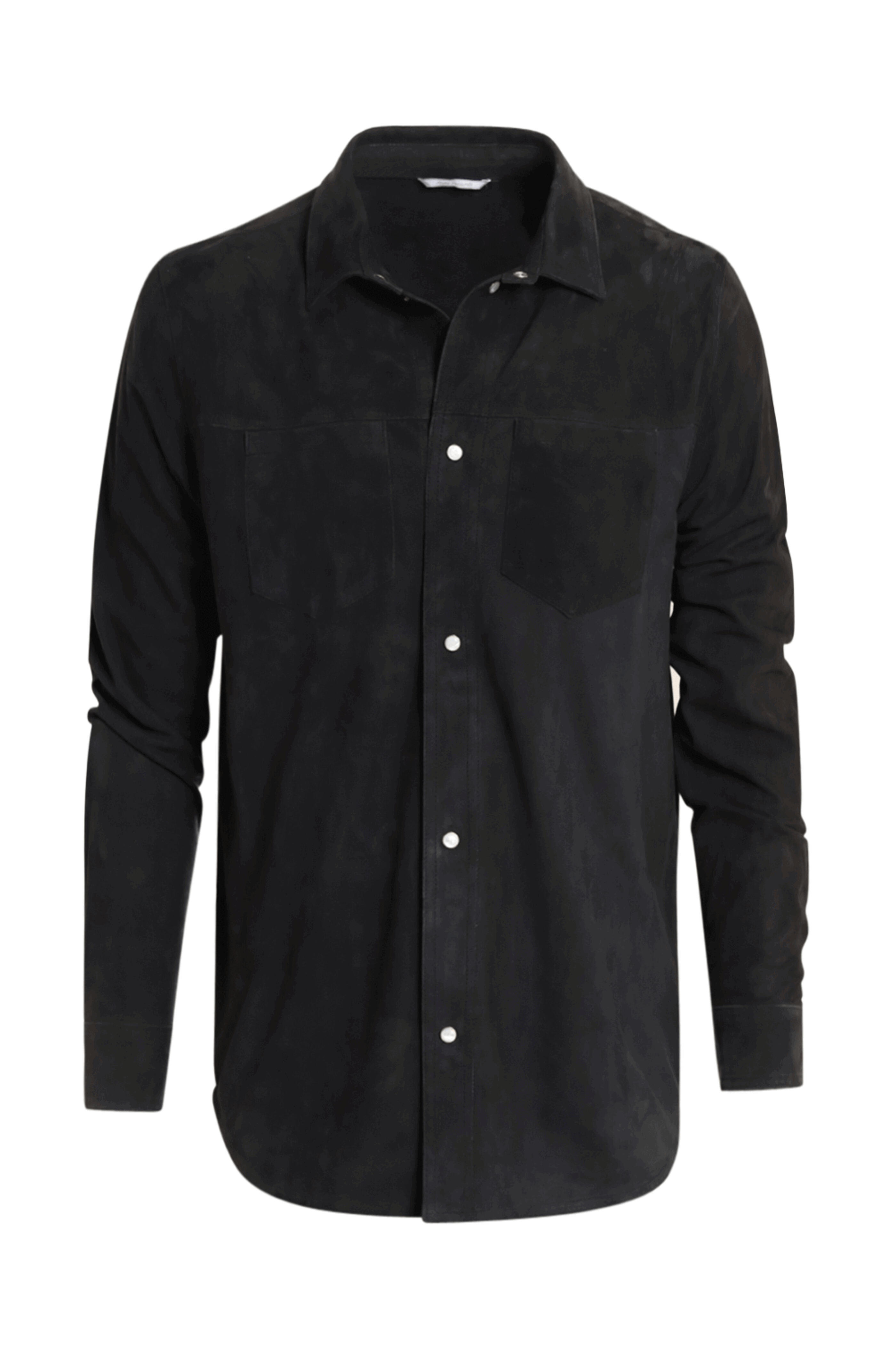 Marco Pescarolo - Navy Suede Overshirt
