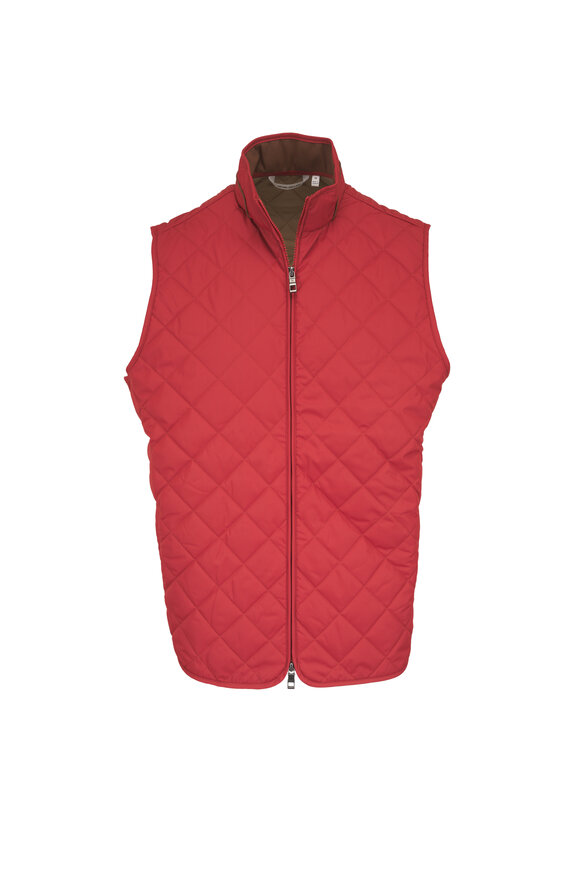 Peter Millar Crown Crafted Essex Burnt Orange Vest - view 1