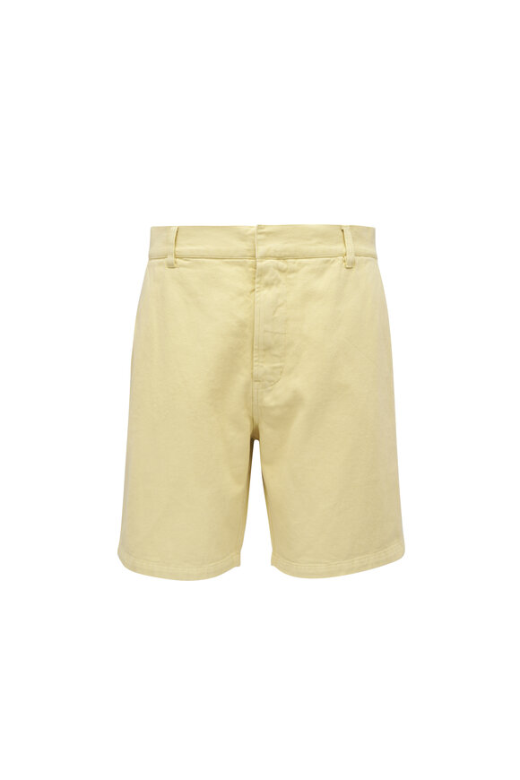 Hudson Soft Yellow Cotton Shorts