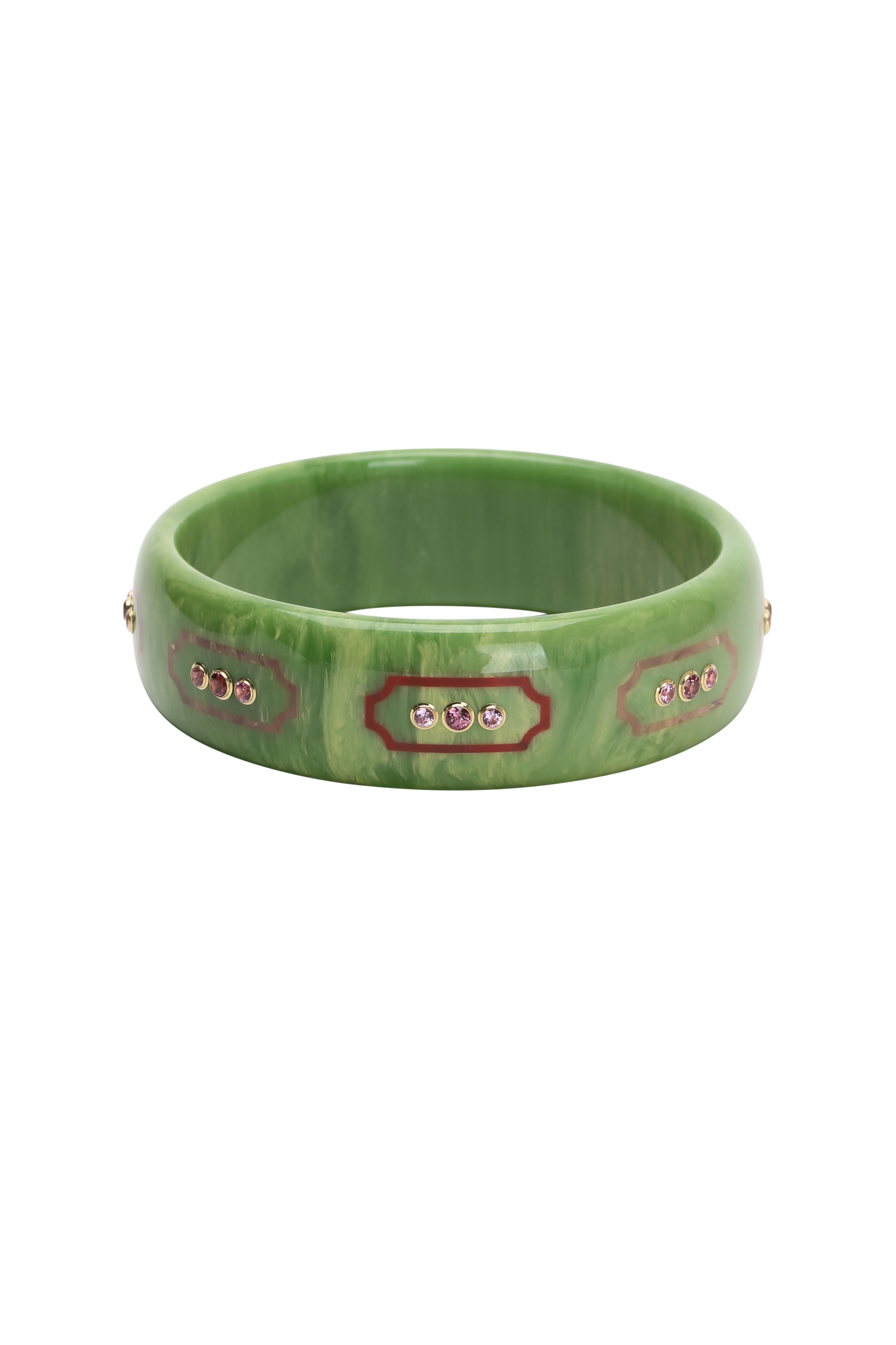 Mark Davis - Green, Pink & Red Bakelite Bangle