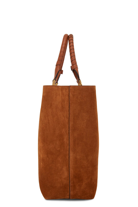 Chloé - Marcie Caramel Suede Large Tote Bag 