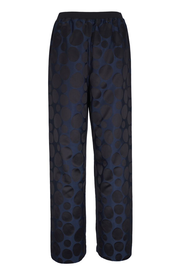 Carolina Herrera - Black High-Waisted Wide Leg Wool Pant