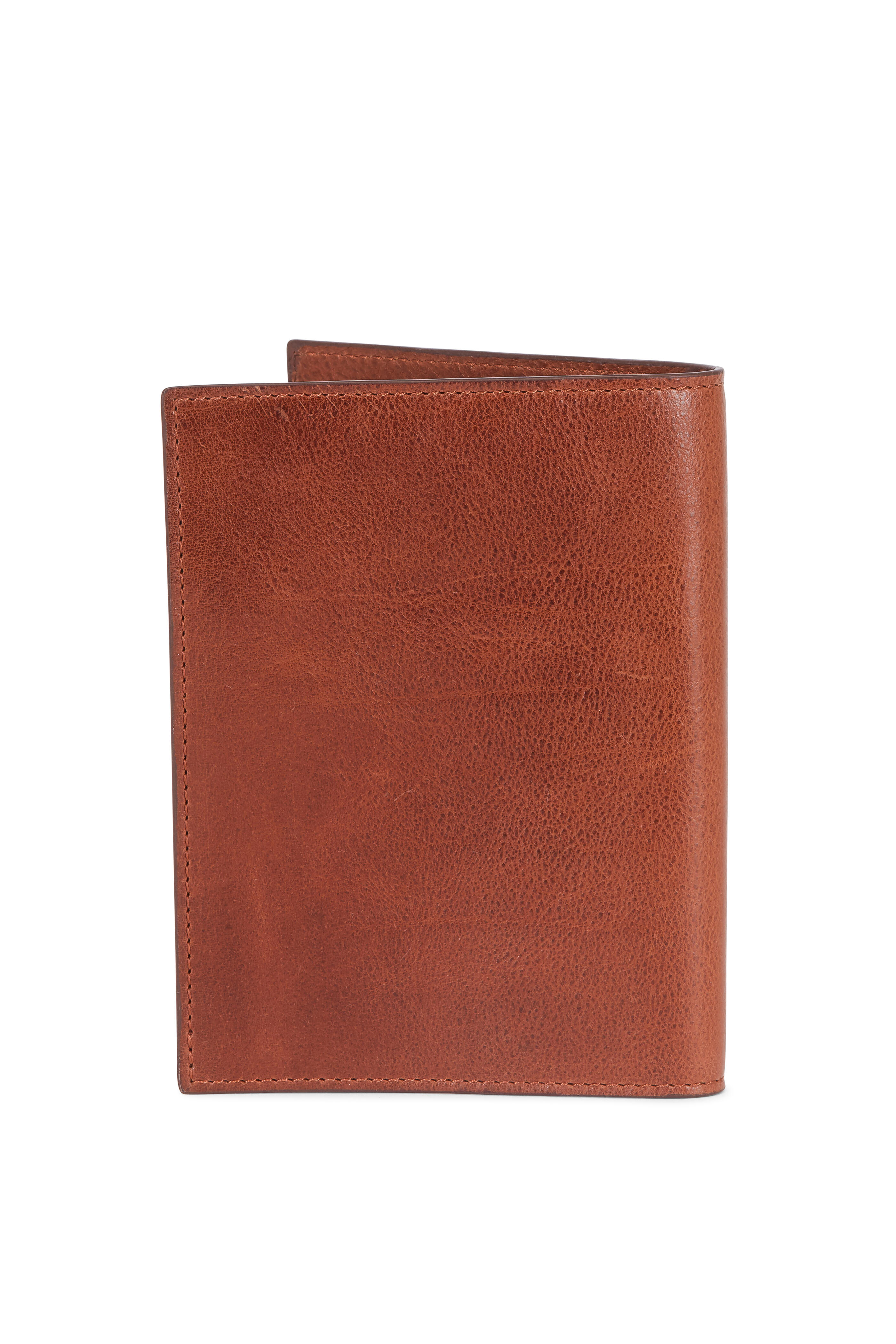 Brunello Cucinelli Full-Grain Leather Cardholder - Men - Brown Wallets