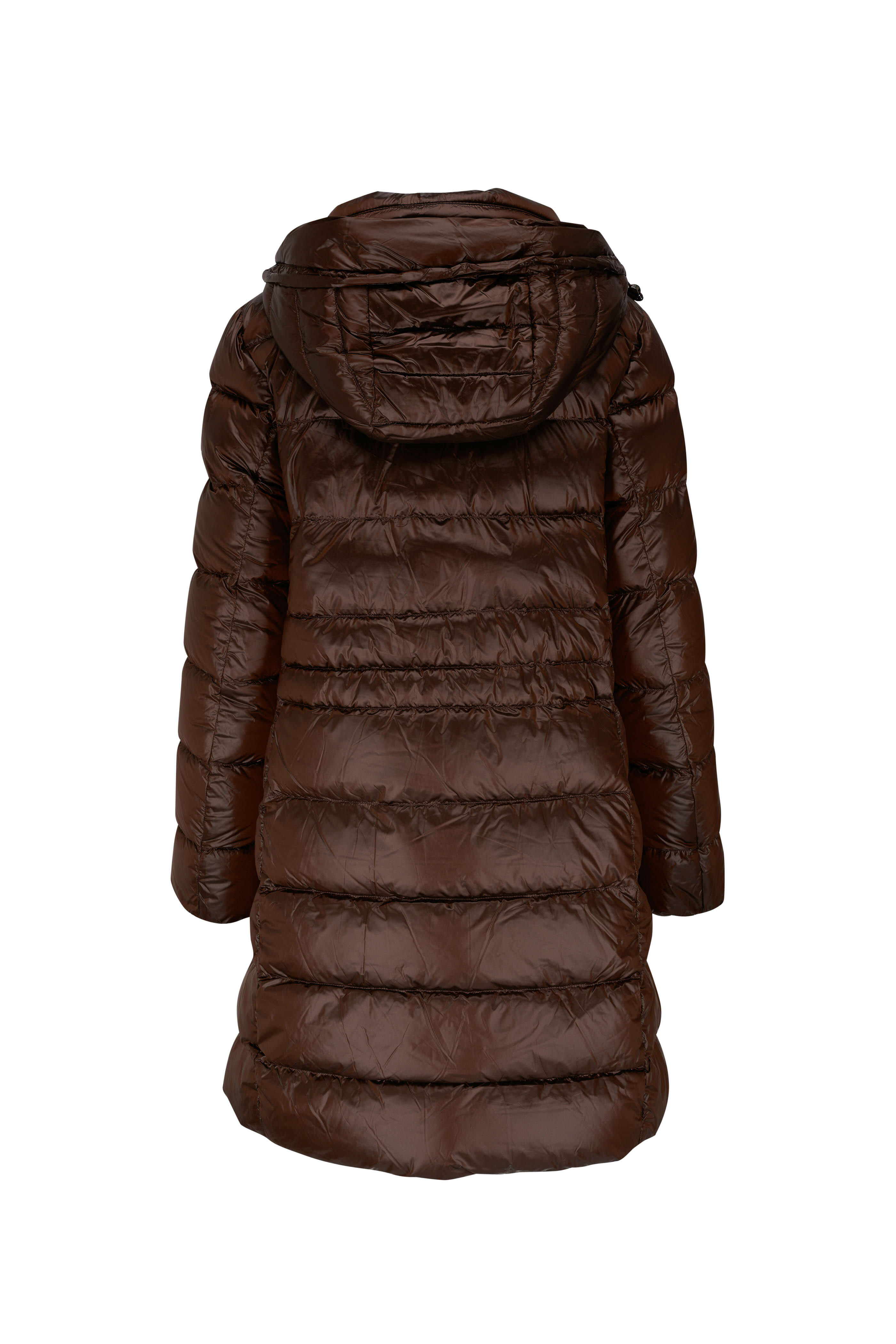 Beige Down Jacket with Brown Furs Collar and Branded Belt Louis Vuitton