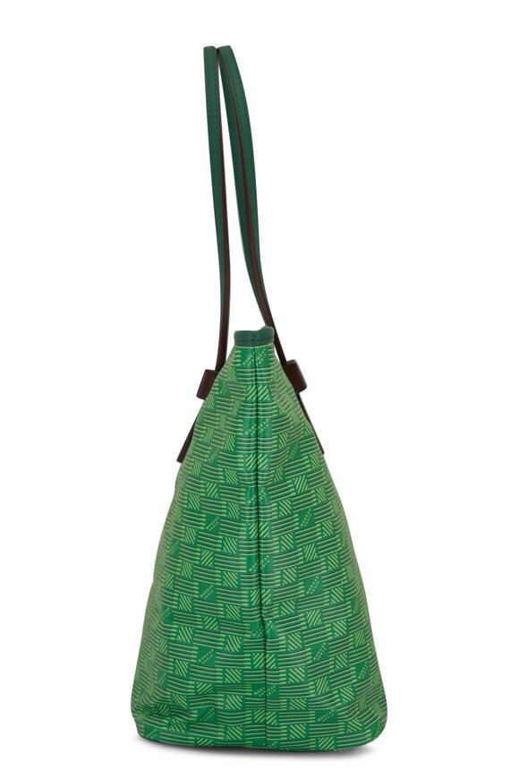 Moreau Paris - Medium Saint Tropez Green Monogram Zip Tote