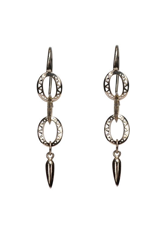 Ray Griffiths Crownwork Circle Triple Drop Earrings
