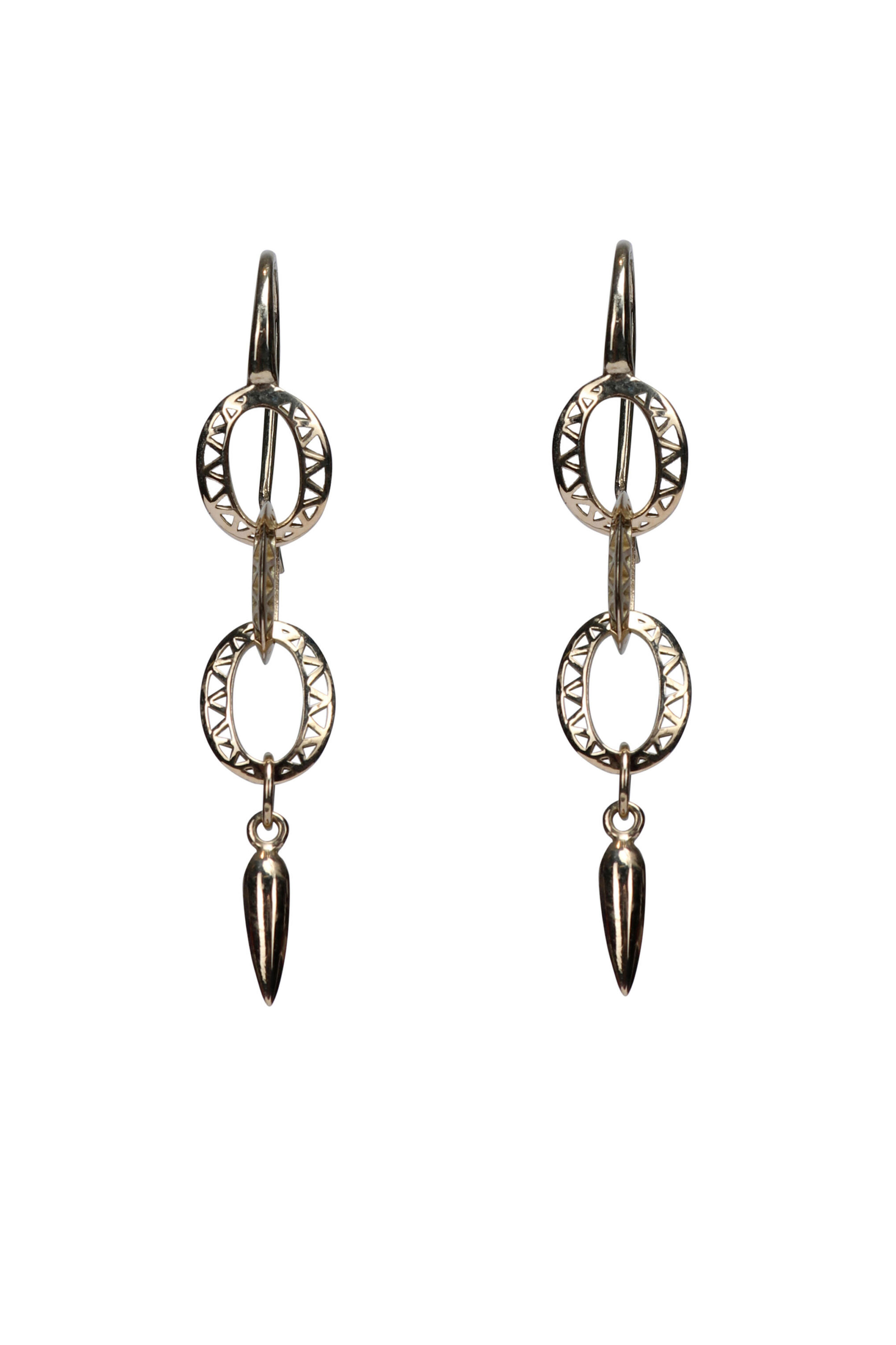 Ray Griffiths - Crownwork Circle Triple Drop Earrings