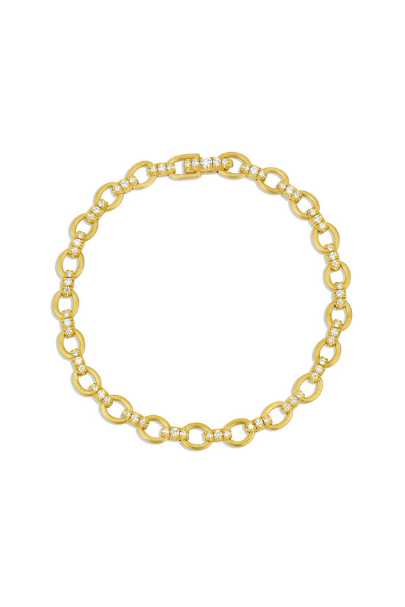 Leigh Maxwell 18k Yellow Gold Diamond Pave Chain Bracelet