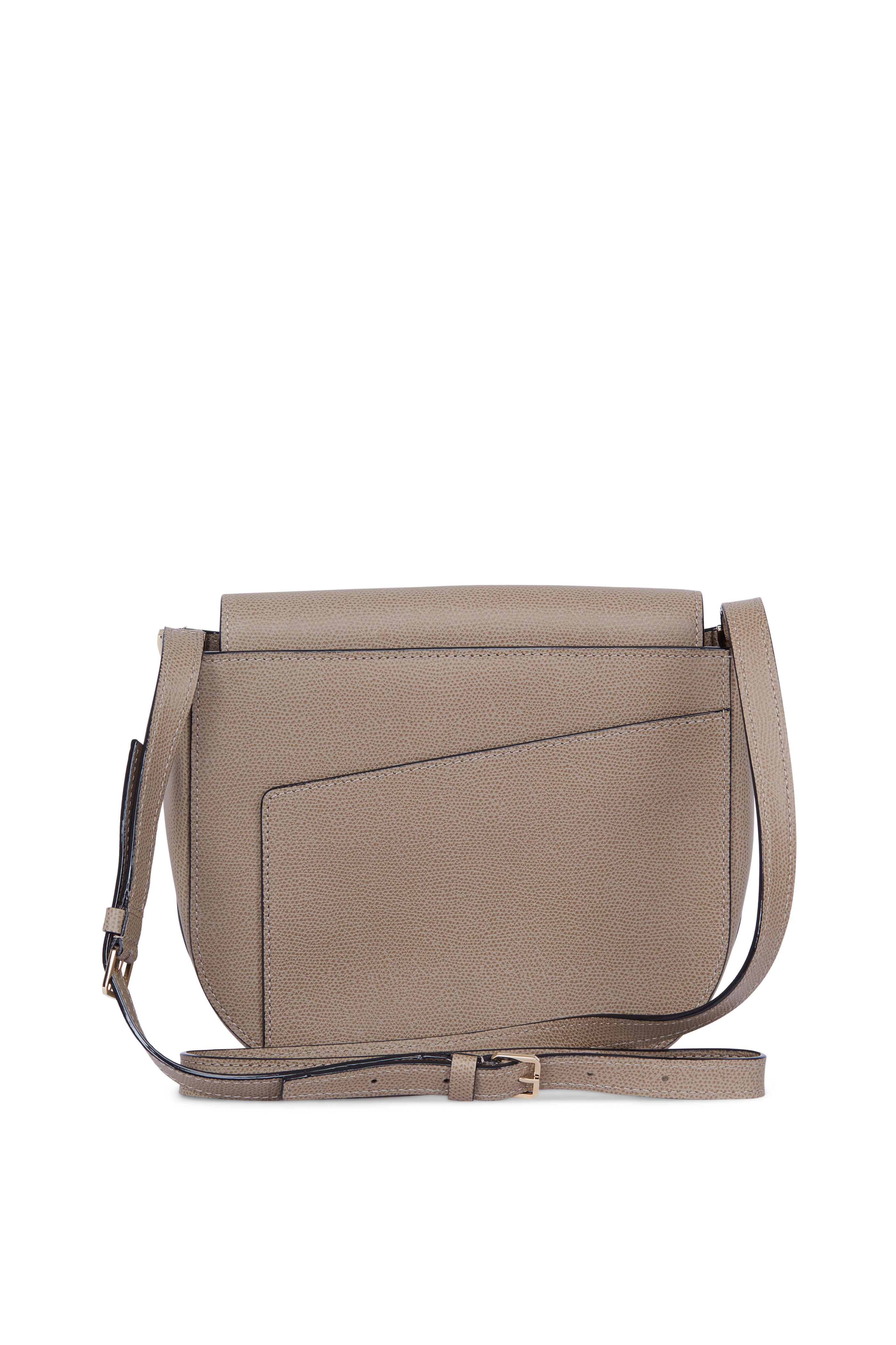 Valextra - Twist 5 Oyster Grained Leather Crossbody
