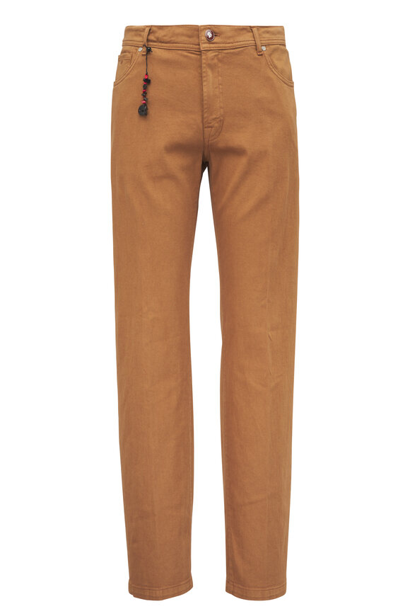 Marco Pescarolo Brown Wool Five Pocket Pant