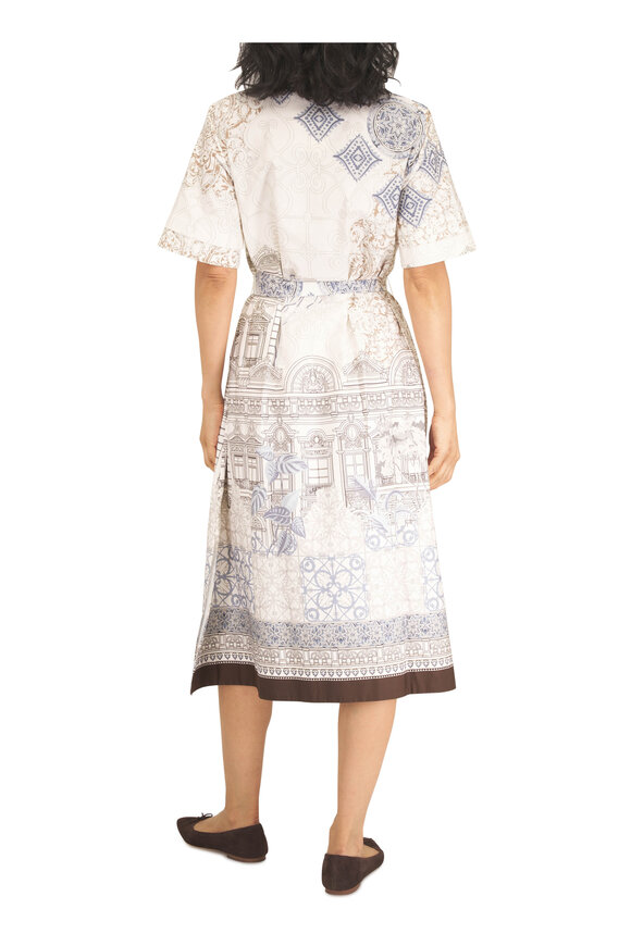 Rani Arabella Ivory Cotton Short Sleeve Midi Dress - view 4