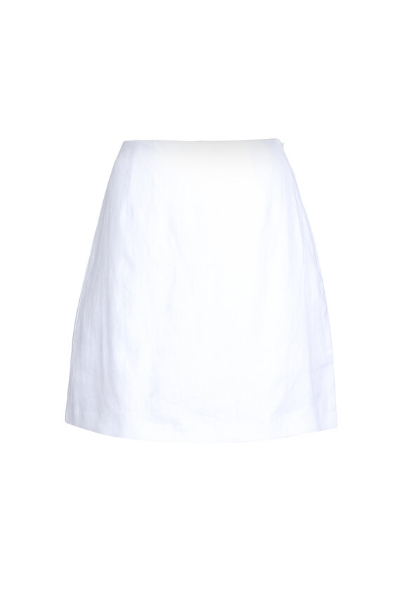 Posse Pty Alice White Linen Mini Skirt