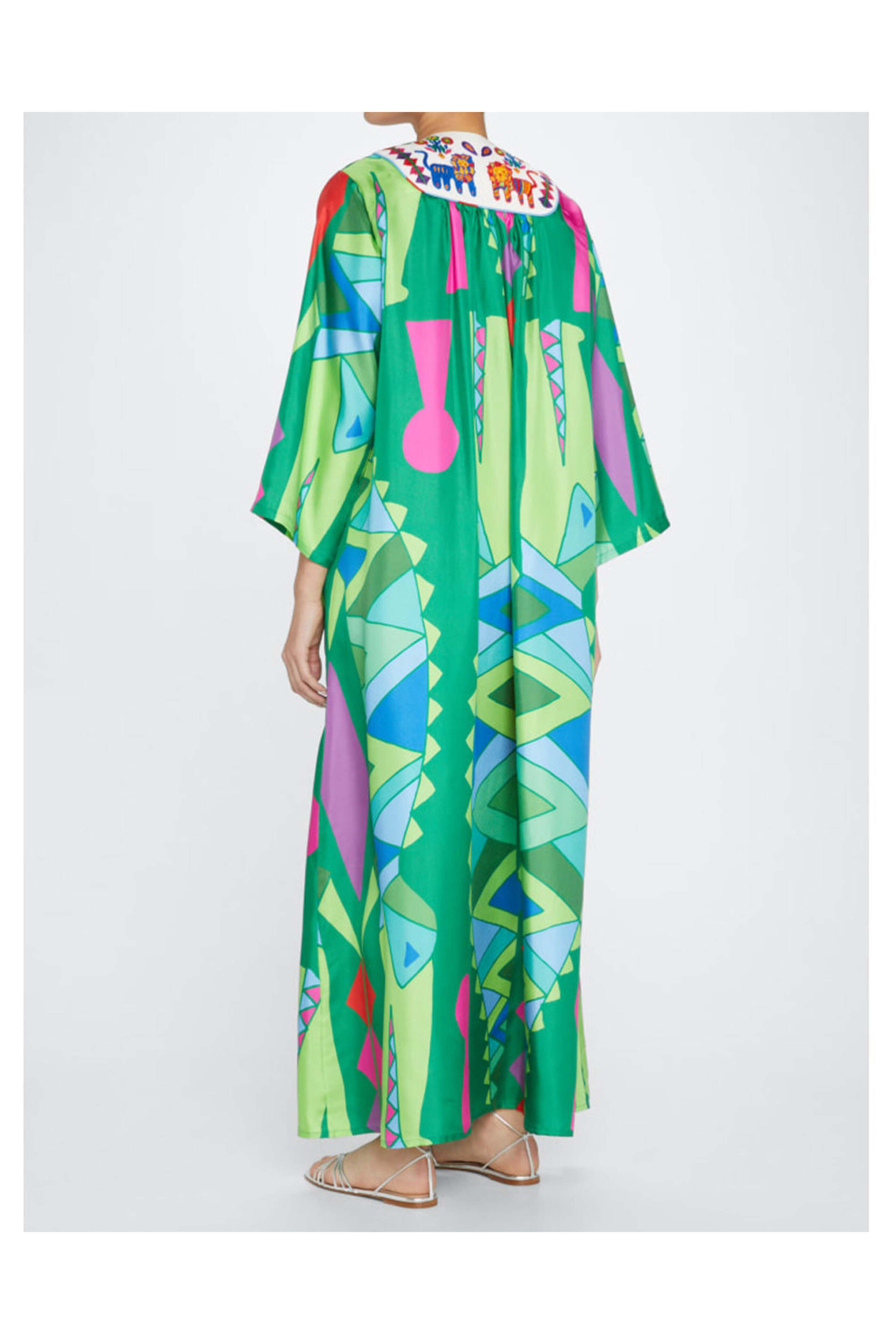 Rianna + Nina - Krokodilos Geometria Plastron Dress Lauren