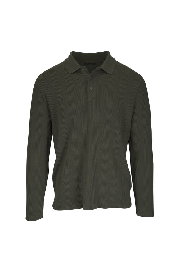 Vince Night Leaf Variegated Stretch Cotton Polo - view 1