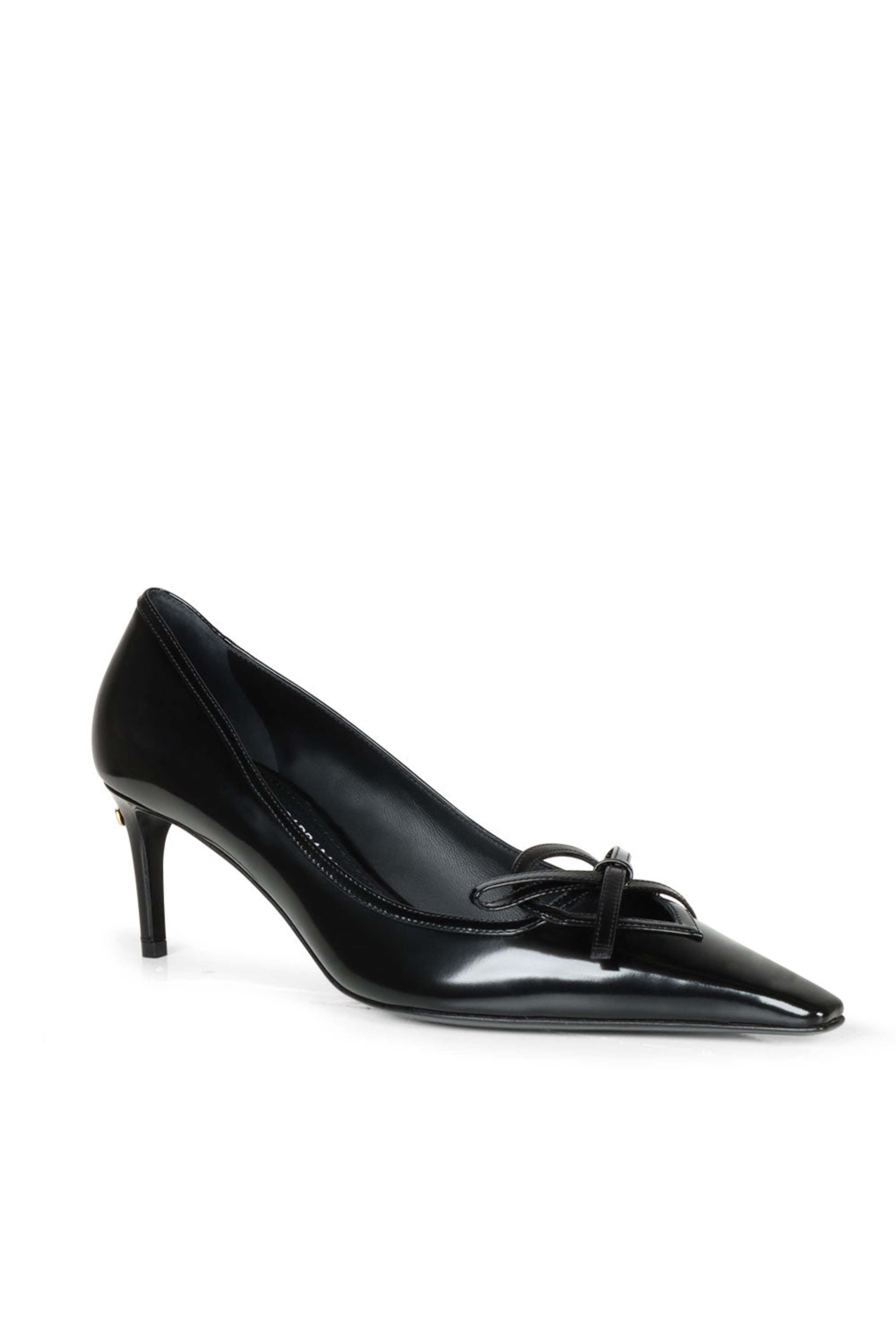 Dolce&Gabbana レースアップ ポインテッドトゥ ブラック サイズ8 Dolce & Gabbana - Decollete Patent Pump in Black