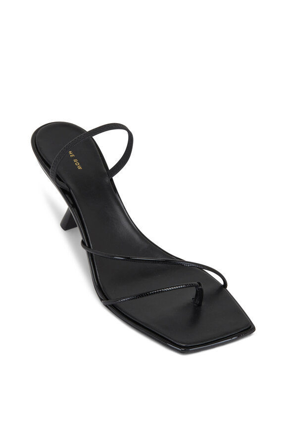 The Row - Rai Black Strappy Sandal, 65mm