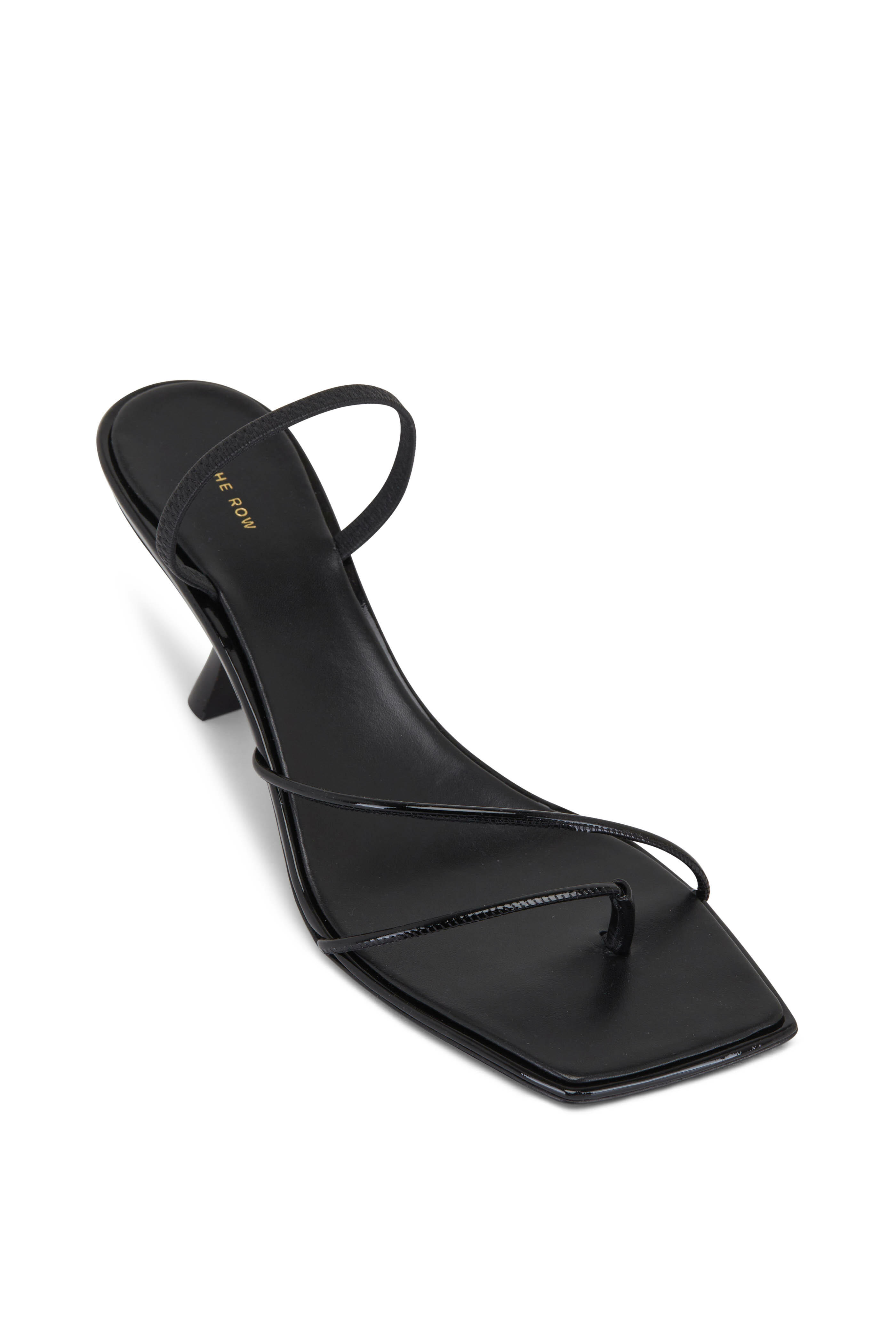 The Row Rai Black Strappy Sandal 65mm Mitchell Stores