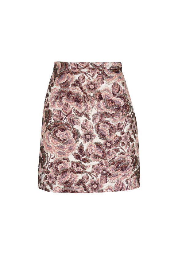 Valentino Mossi After Winter Brocade Lurex Skirt