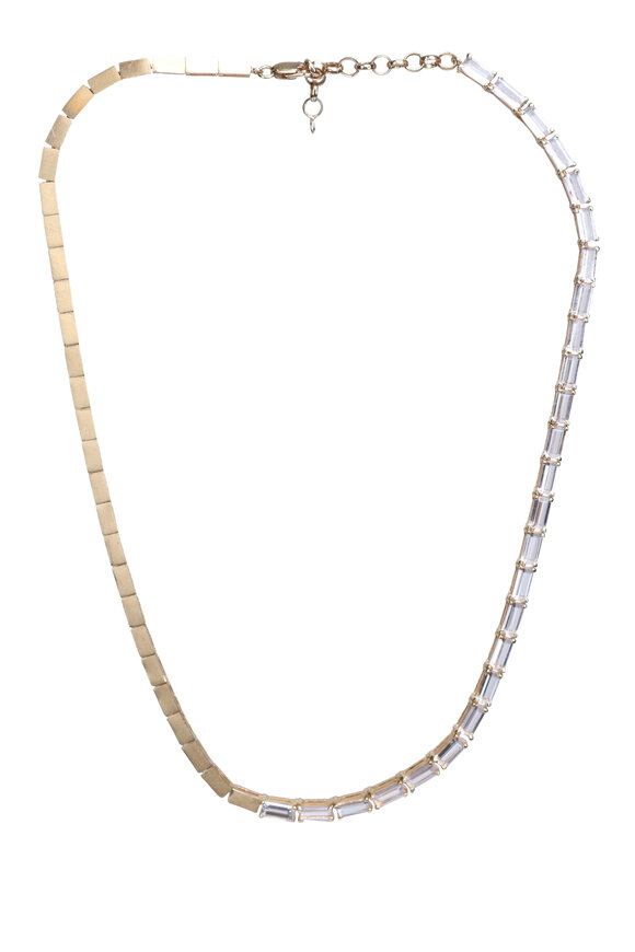 Carolina Neves Morganite & Diamond Half & Half Necklace