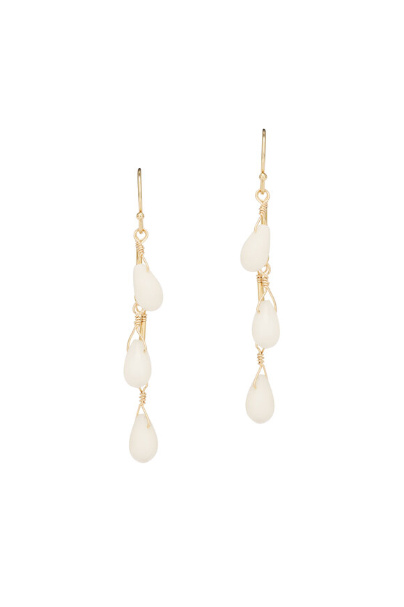 Cristina V. White Coral Brio Bar Earrings - view 1