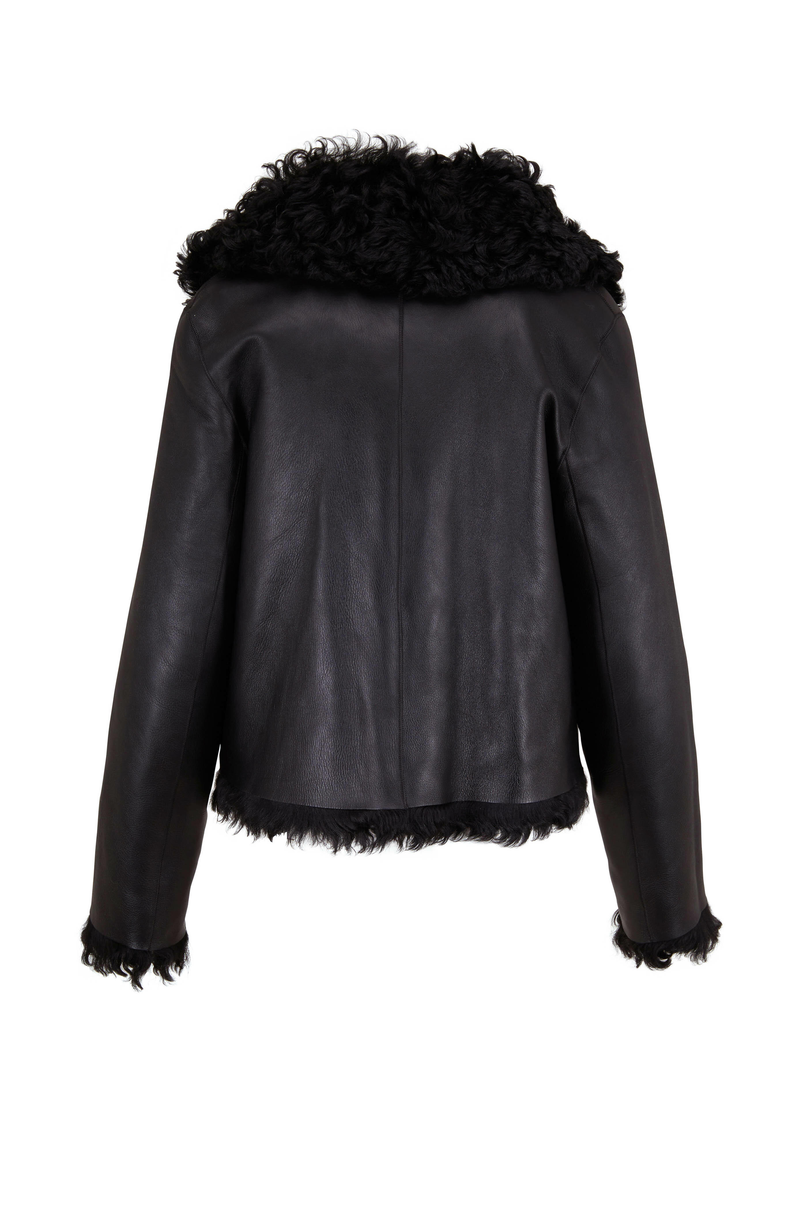 Oscar de la Renta Furs - Black Tigrado Shearling Jacket