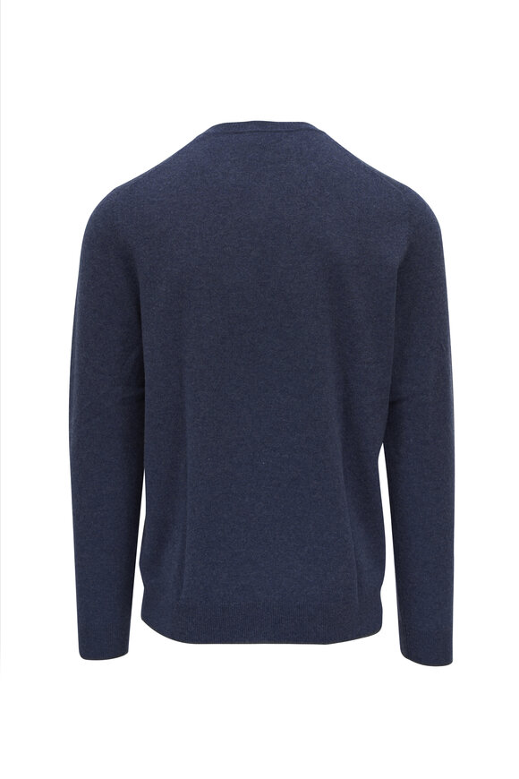 Patrick Assaraf - Denim Nano Cashmere Crewneck Sweater