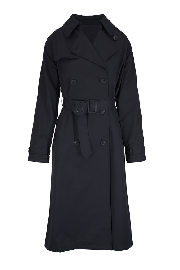 Saint Laurent - Black Wool Floor-Length Coat | Mitchell Stores