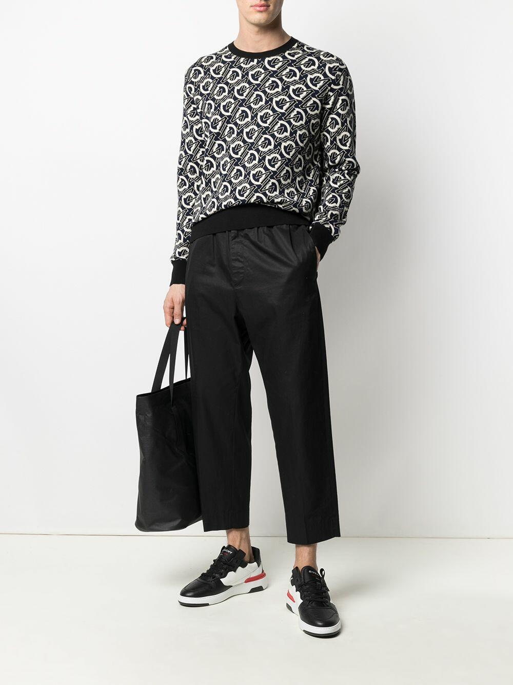 Moncler - Black Logo Jacquard Sweater | Mitchell Stores