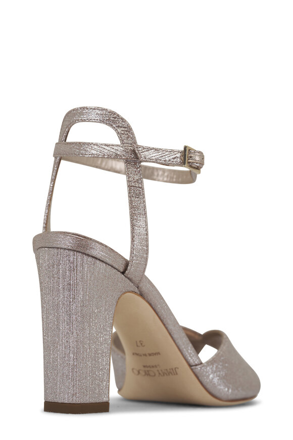 Jimmy Choo - Sacaria Macadamia Glitter Heel, 85mm