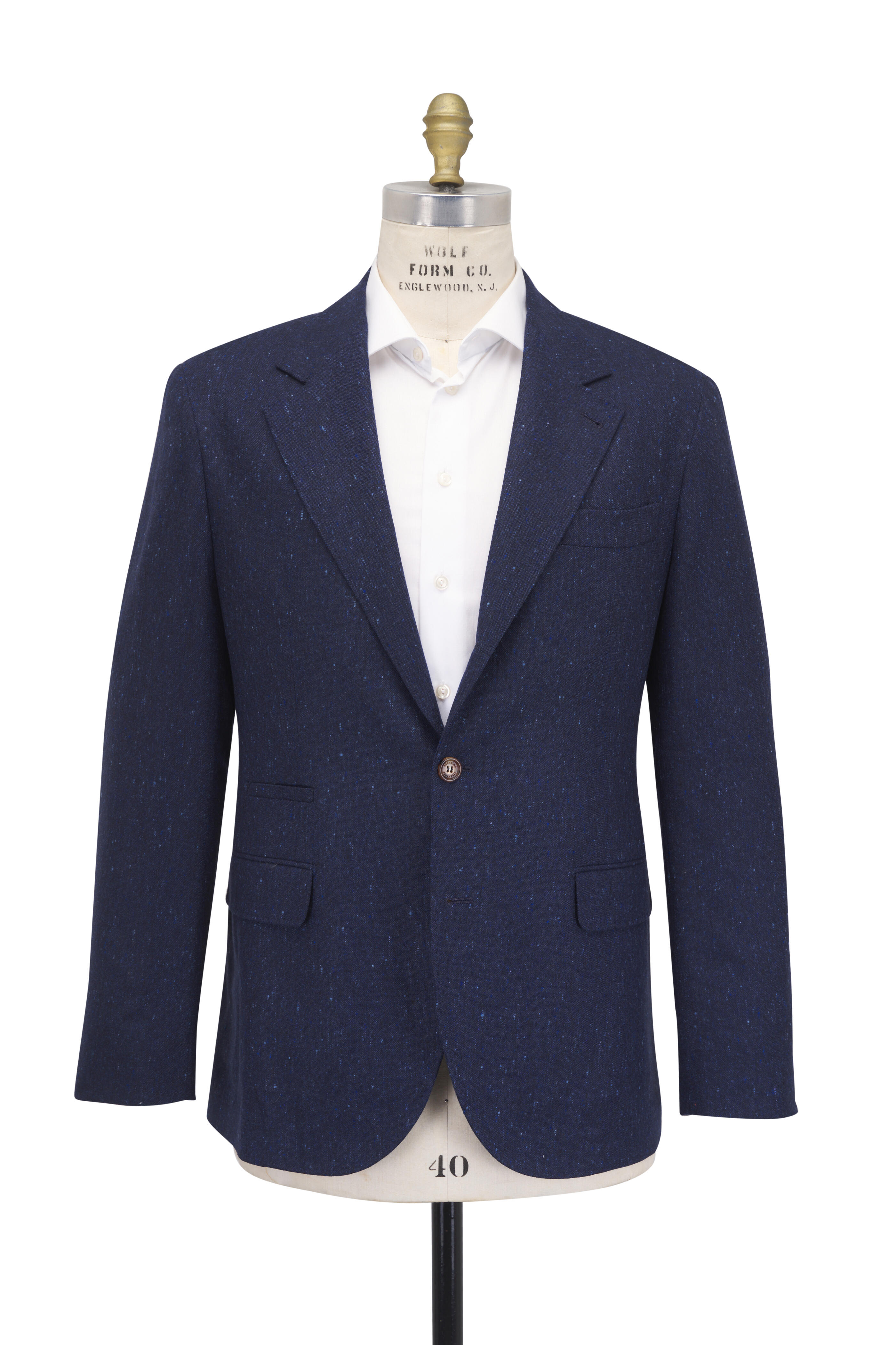 Brunello Cucinelli - Navy Donegal Wool & Cashmere Suit