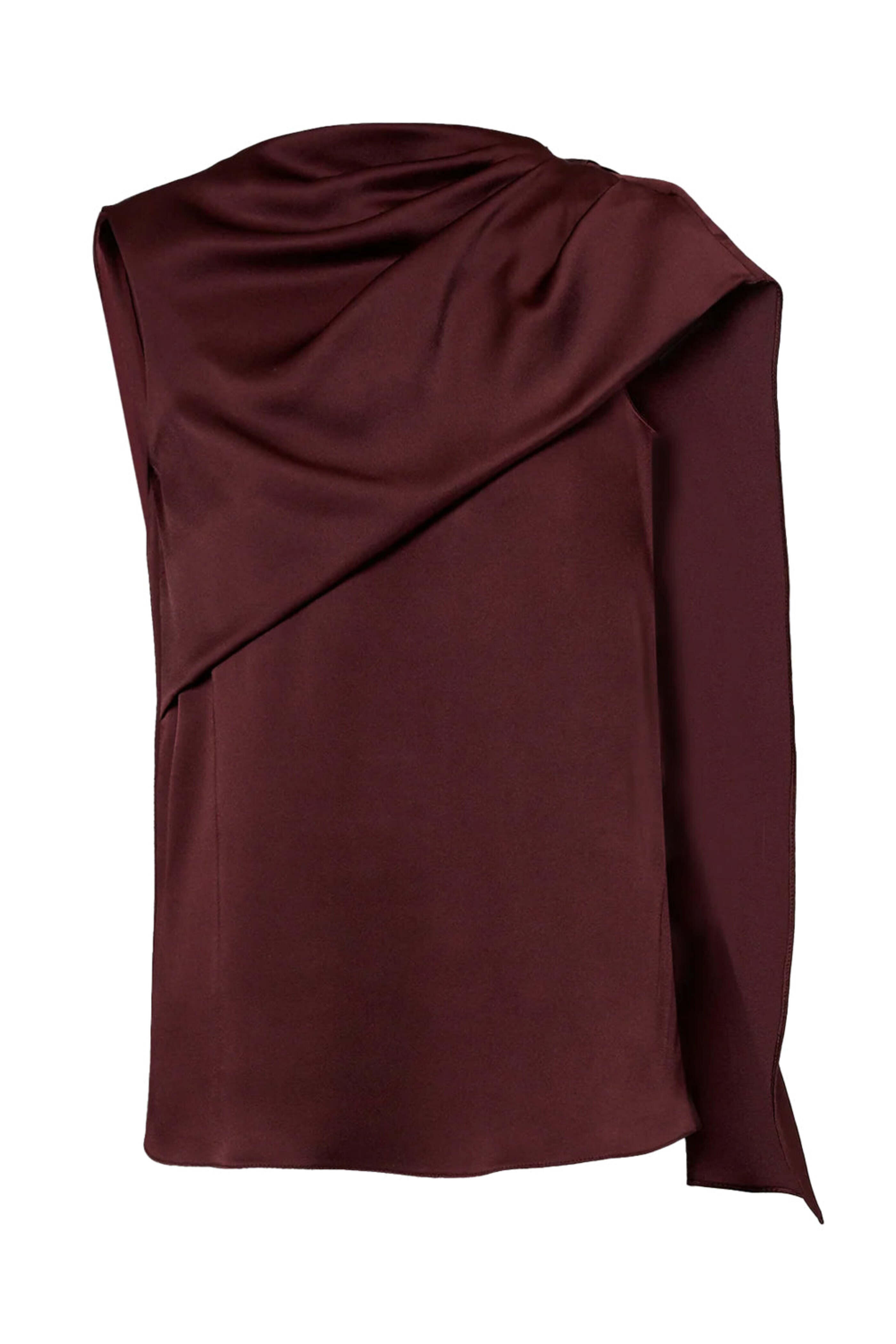 Erdem - Elderberry Asymmetrical Drape Blouse | Mitchell Stores