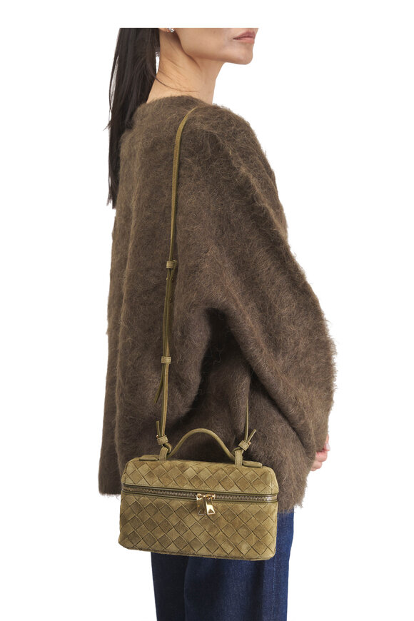 Bottega Veneta Bang Bang Mud Intrecciato Suede Vanity Case - view 2